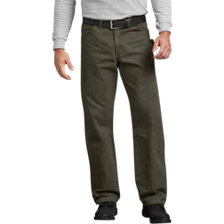 Dickies Relaxed Fit Sanded Duck Carpenter Pants - Rinsed Moss Green