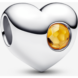Pandora Engravable November Birthstone Heart Charm - Sterling Silver