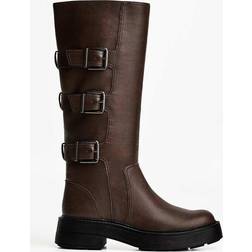 Bershka Bruna Platta Boots Med Spännen