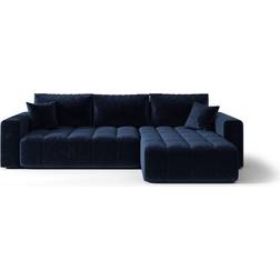 Fun-Möbel Ecksofa Schlafsofa Camila Stoff Monolith Dunkelblau Sofa 280cm 4-Sitzer