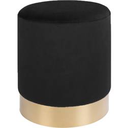 House Nordic Gamby Black Pouffe 43cm