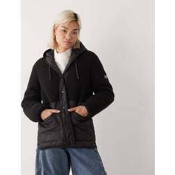 Regatta Hooded Water-Repellent Insulating Baffled Jacket - Jet Black