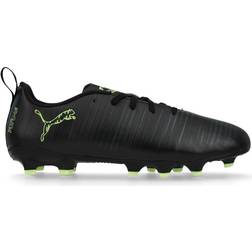 Puma Youth Future 8 Play FG/AG - Black/Fizzy Light/Green Terrain