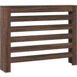 vidaXL Radiatorskjuler 104x20x82 cm Konstrueret Træ Brun Egetræ