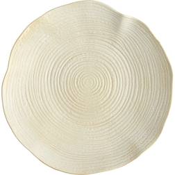 Decotique Wood Platter Cream Decorative Item