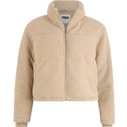 Urban Classics Women's Boxy Sherpa Puffer Jacket - Darksand