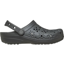 Crocs Classic Floral Cut-Out Clogs - Black Sand