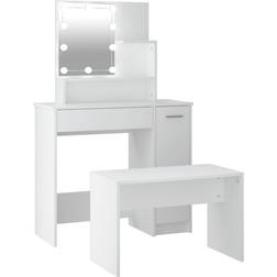 vidaXL 3114115 White Dressing Table 35x86.5cm 2pcs
