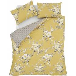 Catherine Lansfield Canterbury Easy Care Påslakan Rosa, Gul (200x135cm)