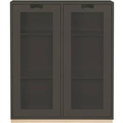 Asplund Snow E Taupe/Oak Glass Cabinet 90x109cm