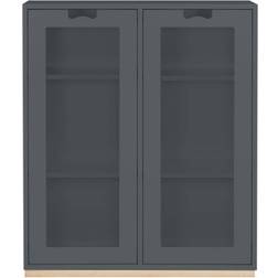 Asplund Snow E Storm Grey/Oak Glass Cabinet 90x109cm