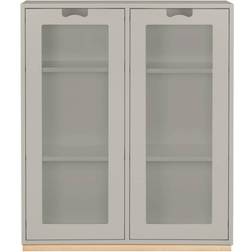 Asplund Snow E Light Grey/Oak Glass Cabinet 90x109cm