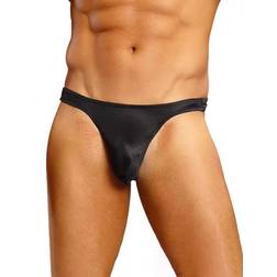Male Power Satin Bong Thong Black