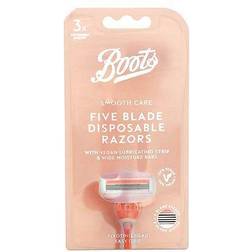 Boots Smooth Care 5 Blade Disposable Razors 3pk