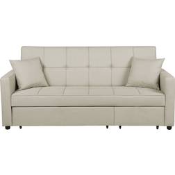 Beliani Glomma Beige Sofa 207cm 3 Seater