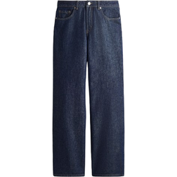 H&M Wide High Jeans - Dark Denim Blue
