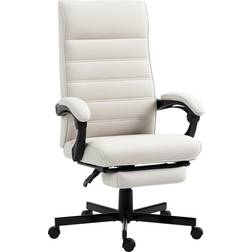 Vinsetto High-Back Cream White Office Chair 114cm