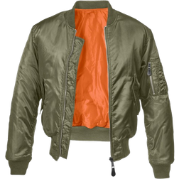 Brandit Ma1 Jacket Security Mens Bomber Flight Police Nylon Tactical Flyer - Olive