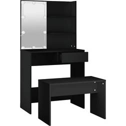 vidaXL Makeupbordssæt konstrueret Toiletbord 40x74.5cm 2stk