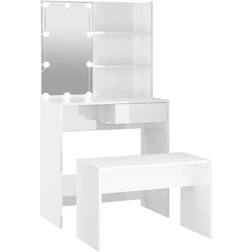 vidaXL LED konstruerat Sminkbord 40x74.5cm 2st