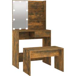 vidaXL 3114112 Smoked Oak Dressing Table 40x74.5cm 2pcs