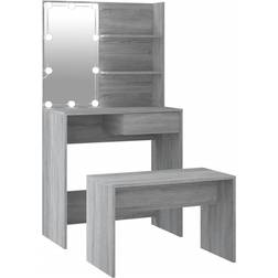 vidaXL 3114113 Gray Sonoma Oak Dressing Table 40x74.5cm 2pcs