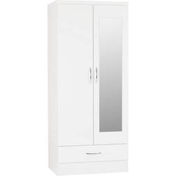 SECONIQUE Nevada White Gloss Wardrobe 78x182.5cm