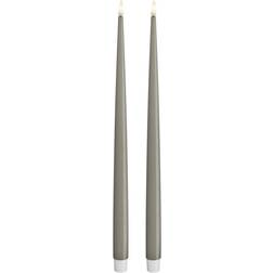 Deluxe Homeart LED Taper Candle Shiny 2,2x38 cm 2 stk Beige LED-lys 38cm 2stk