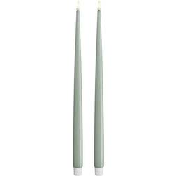 Deluxe Homeart LED Kertelys Med Lak Ø2.2 x H38 cm Set med 2 Stk LED-lys 38cm 2stk