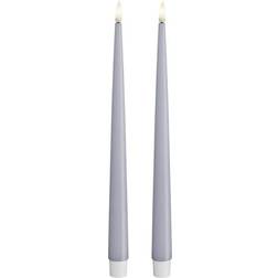 Deluxe Homeart Real Flame Dust Blue LED Candle 28cm 2pcs