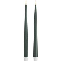 Deluxe Homeart Real Flame Jade Green LED Candle 28cm 2pcs
