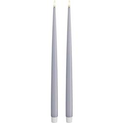 Deluxe Homeart Real Flame Dust Blue LED Candle 38cm 2pcs