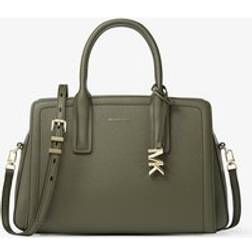 Michael Kors Medium Leather Satchel - Green