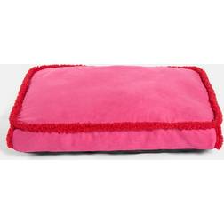 OHS Sherpa Binded Rectangle Pet Mat Pink Red L