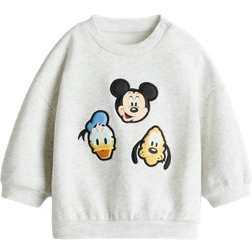 H&M Baby Mickey Mouse Sweatshirt - Lysegråmeleret/Mickey