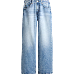 H&M Wide High Jeans - Denimblå