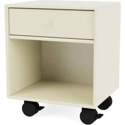 Montana Furniture Dream Castors Vanilla/Black Bedside Table 30x35.4cm