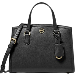 Michael Kors Chantal Small Pebbled Leather Messenger Bag - Black
