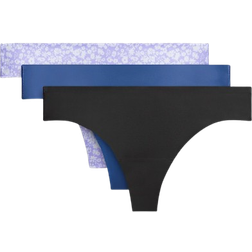 Lululemon InvisiWear String 3er-Pack Frauen - Black/Blue Twill/Floral Burst Wp Starch Blue Dusty Lilac