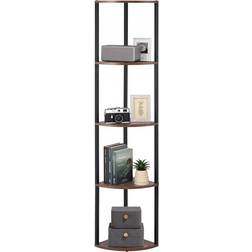 VEVOR 5-Tier Black Book Shelf 64"