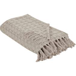 Beliani Sängöverkast Bere Taupe 150x200 cm Flerfärgad Sängöverkast Beige (200x150cm)