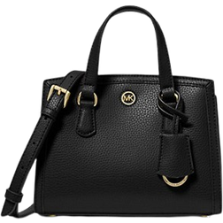Michael Kors Chantal Extra Small Pebbled Leather Messenger Bag - Black