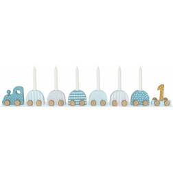 Jabadabado Birthday Trains Candlestick Blue