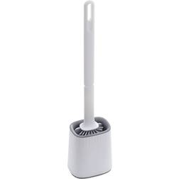 Living and Home Flexible Silicone Toilet Brush and Holder with Detachable Handle
