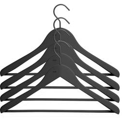 Hay Soft Coat Wide W Bar Black Hanger 44cm 4pcs