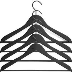 Hay Soft Coat Slim W Bar Black Hanger 44cm 4pcs