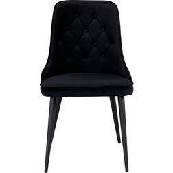 Venture Design Velvet Deluxe Black Kitchen Chair 89cm 2pcs
