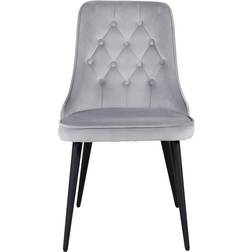 Venture Design Velvet Deluxe Light Grey/Black Kitchen Chair 89cm 2pcs