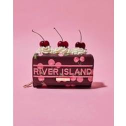 River Island Womens Red Cherry Ri Zip Around Purse
