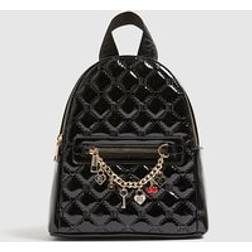 River Island Girls Monogram Chain Charm Backpack - Black